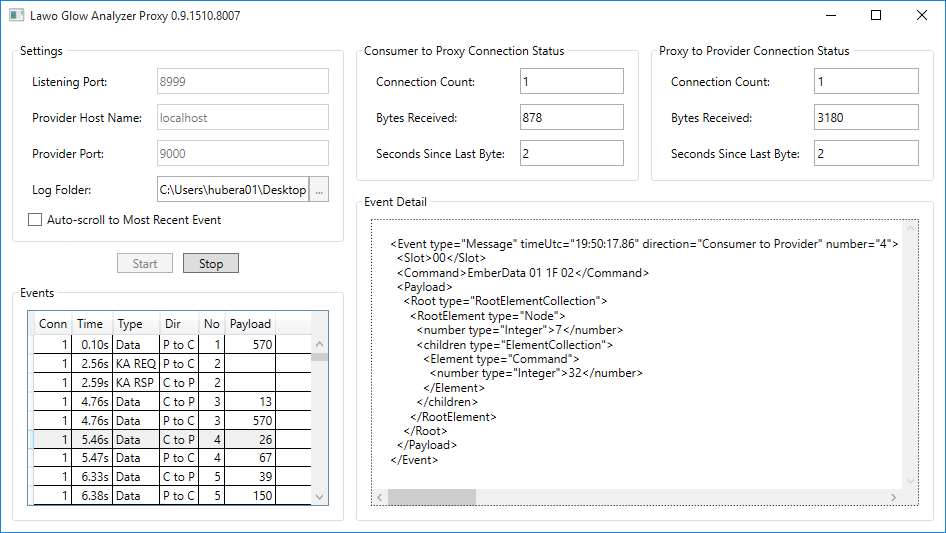 Glow Analyzer Proxy